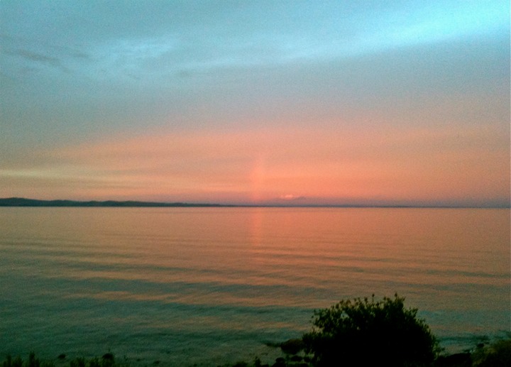 Rainbow at sunset