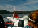 On the boat to Holy Isle